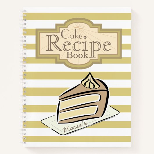 Carnet Recette de tranche de gâteau (Devant)