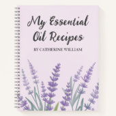 Carnet Recette d'huile essentielle de lavande violette (Devant)