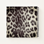 Carnet Recette d'impression de léopard guépard noir et bl (Dos)