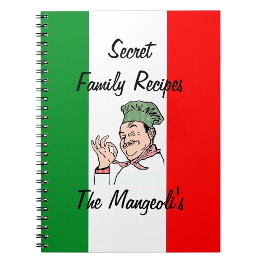 Carnet Recette-Drapeau italien de l'Italie (Devant)