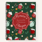 Carnet Recette du Motif de Mugs de Noël Festive mignonne (Devant)