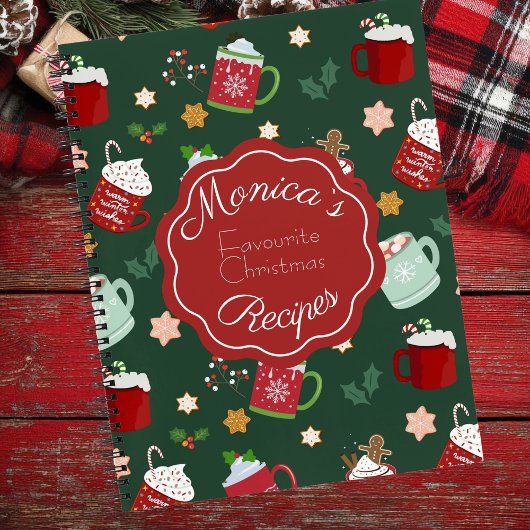 Carnet Recette du Motif de Mugs de Noël Festive mignonne