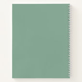 Carnet Recette du script Pinceau blanc vert ardoise (Dos)