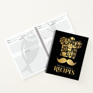 Carnet Recette élégante de la famille Black & Gold