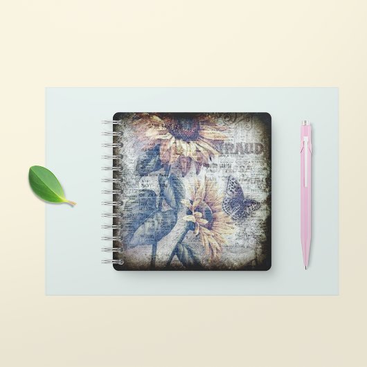 Carnet Recette Ephéméraire du papillon de tournesol russe