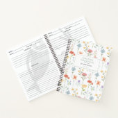 Carnet Recette Fleur sauvage de motifs floraux aquarelle (Intérieur)