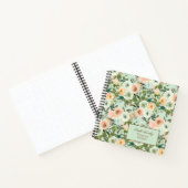 Carnet Recette florale aquarelle de pêche à la menthe (Intérieur)