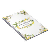 Carnet Recette florale botanique de citrons et de fleurs (Côté Droit)