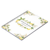 Carnet Recette florale botanique de citrons et de fleurs (Côté gauche)