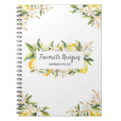 Carnet Recette florale botanique de citrons et de fleurs (Devant)