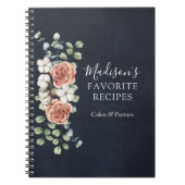 Carnet Recette Florale Botanique Rustique Eucalyptus Rose (Devant)