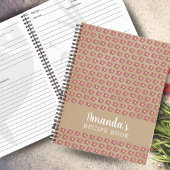 Carnet Recette florale Motif beige rustique