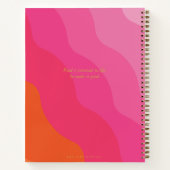 Carnet Recette Gras Retro Moderne rose et or Monogramme R (Dos)