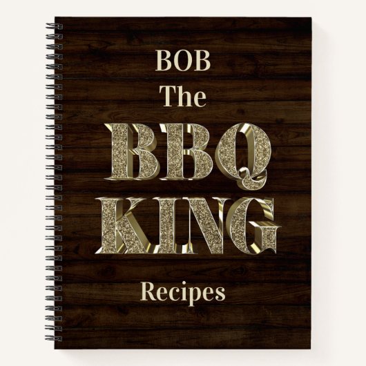 Carnet Recette King BBQ personnalisée (Devant)