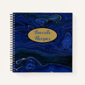 Carnet Recette Lapis Blue Agate Swirls Recette (Devant)