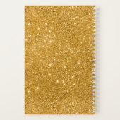 Carnet Recette maison avec parties scintillant en or (Verso)