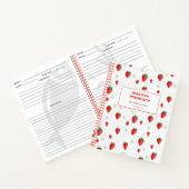 Carnet Recette mignonne de fraises et fleurs d'été (Intérieur)