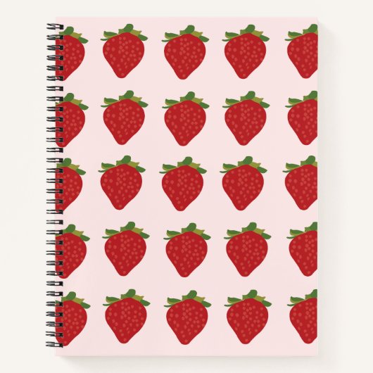 Carnet Recette Mignonne Fraise Fraises (Devant)