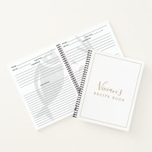 Carnet Recette minimaliste de Fête des mariées d'or