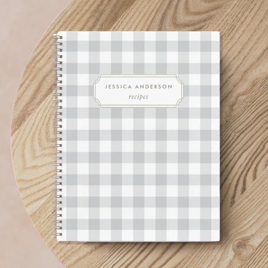 Carnet Recette Moderne de Vérification de Buffalo Gris de