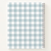 Carnet Recette moderne Farmhouse Blue Buffalo Check (Dos)