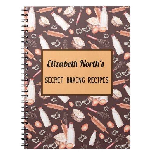 Carnet Recette Motif de cuisson Brown (Devant)