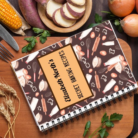 Carnet Recette Motif de cuisson Brown