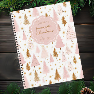 Carnet Recette Motif festive de l'arbre de Noël