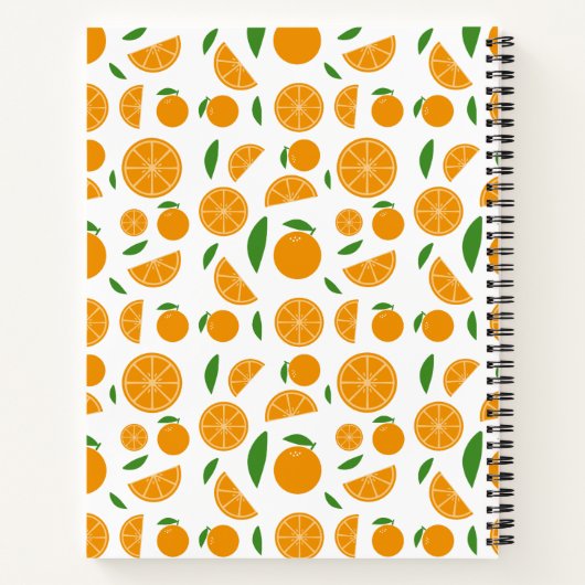 Carnet Recette Motif orange (Dos)