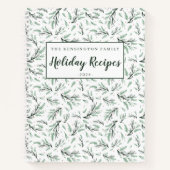 Carnet Recette Motif Vacances de la branche de pin rustiq (Devant)