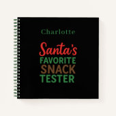 Carnet Recette Noël citation nom du testeur de goûter (Devant)