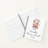 Carnet Recette nuptiale moderne Blush et White Tea Party (Intérieur)