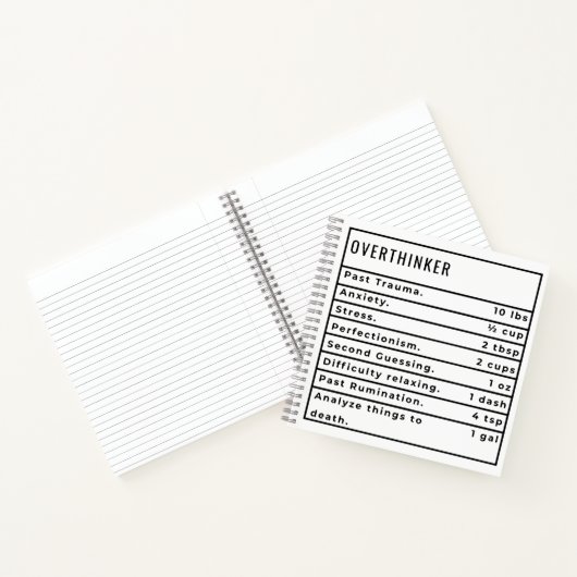 Carnet Recette Overthinker (Intérieur)
