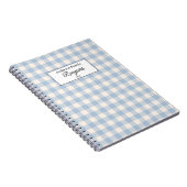 Carnet Recette Pastel Blue Gingham (Côté Droit)