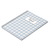 Carnet Recette Pastel Blue Gingham (Côté gauche)