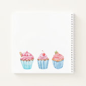 Carnet Recette pâtisserie rose pâle nom de cupcakes bleu (Dos)