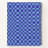 Carnet Recette personnalisée bleue À damiers Motif Abstra (Dos)