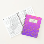 Carnet Recette personnalisée Chic Purple Gold Polka Dot  (Intérieur)