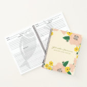 Carnet Recette personnalisée Chic Rose Fleur Wreath Recet (Intérieur)