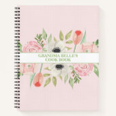 Carnet Recette personnalisée Cute Floral & Polka Dot (Devant)