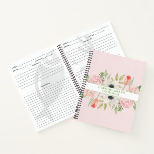 Carnet Recette personnalisée Cute Floral & Polka Dot