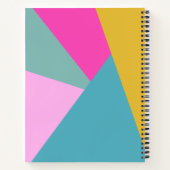 Carnet Recette personnalisée d'art géométrique clair Turq (Dos)