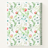 Carnet Recette personnalisée de fleurs délicates (Dos)