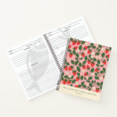 Carnet Recette personnalisée de fraise rose vintage  (Intérieur)
