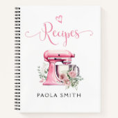 Carnet Recette personnalisée de mélange floral rose (Devant)