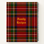 Carnet Recette personnalisée de Royal Stewart (Dos)