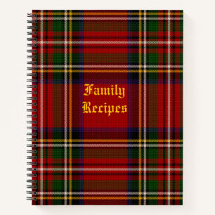 Carnet Recette personnalisée de Royal Stewart