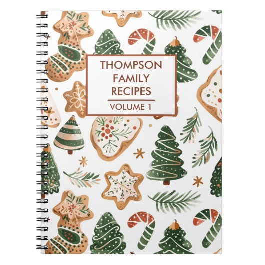 Carnet Recette personnalisée des cookies de Noël (Devant)