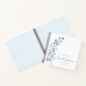 Carnet Recette personnalisée Dusty Blue Fleur sauvage (Intérieur)
