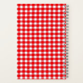 Carnet Recette personnalisée En vichy fraise rouge (Verso)